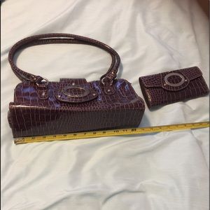 Purple purse with matching wallet